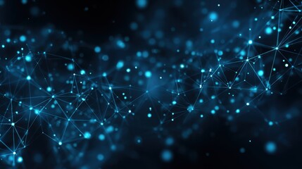 Blue abstract digital network connections background