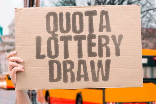"Quota Lottery Draw" Random selection. LOTTERY. DRAW. RANDOM. VISA. CAP.