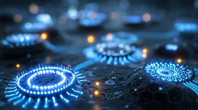 Futuristic technology network circuit board