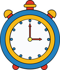 Vector art of a clock on a white background.