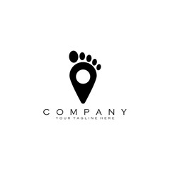 foot location logo design vector