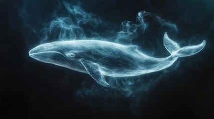 Mystical whale of smoke