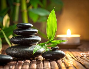 Zen stones and bamboo (1)