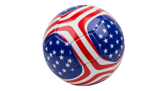 American flag themed soccer ball - Powered by Adobe
