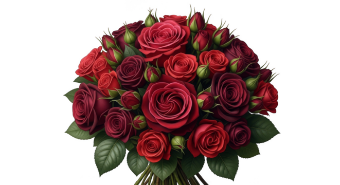 Lush rose bouquet against the void