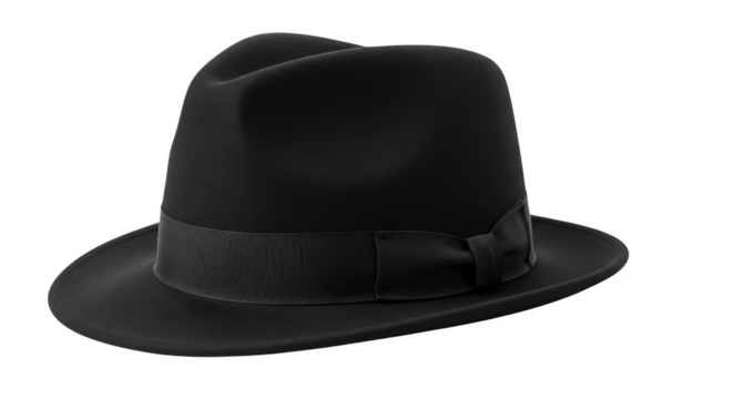 Sleek dark hat timeless style