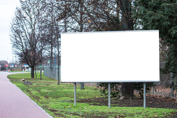 Blank billboard on day noon light.
