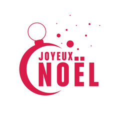 merry christmas, red typo, isolated on white background