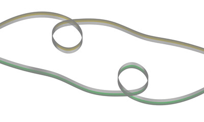 Abstract intertwined looping lines design, dynamic flow concept isolated on transparent background