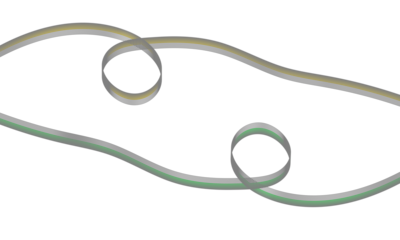 Abstract intertwined looping lines design, dynamic flow concept isolated on transparent background