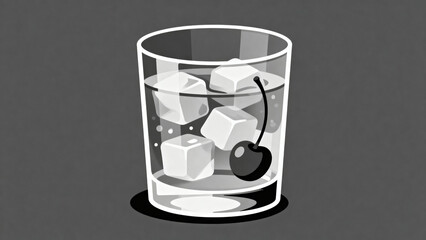 GlassWithIceAndCherry