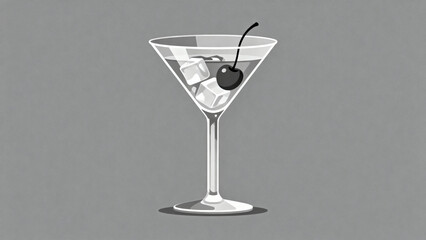 MartiniGlassWithCherryAndIce
