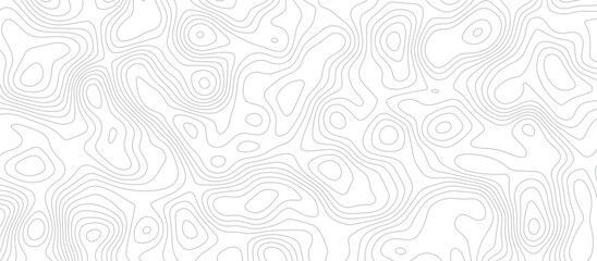 Seamless topographic wavy lines design. gray flowing curve lines on white background. abstract elevation inspired terrain pattern with fluid continuous contour lines.	