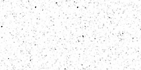 Fine grain terrazzo pattern with small abstract speckles. micro fragments creating an airy light effect across a white backdrop. polished terrazzo surface with faint gray and black specks.	