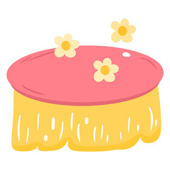 Floral Cleaning Brush Clipart – Cute Scrub Brush with Flowers for Home Care, Maid Service & Cleaning Designs