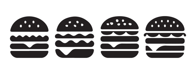 Gourmet Burger Outline Icon Vector Illustration Eps 10