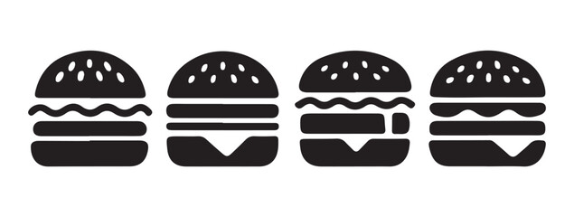  Gourmet Burger Outline Icon Vector Illustration Eps 10