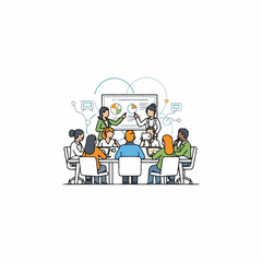 Team Meeting Presentation Strategy Discussion Collaboration.