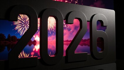 Corporate business new year 2026 celebration background