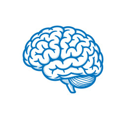 Human Brain Halftone Engraving Vector Illustration - Knowledge, Idea, and Psychology Concept Art
