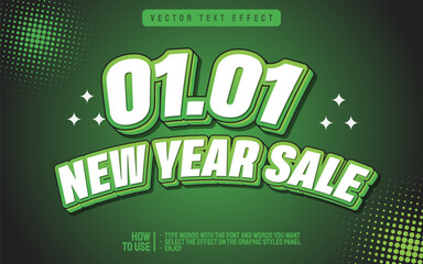 New Year Sale Promotion Green Background Design.