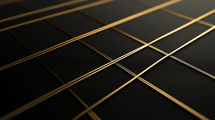A high-angle view captures a sleek, dark surface crisscrossed by lines of radiant gold. The composition evokes a sense of luxury, precision, and modern design. 171/180