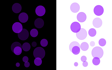 Purple Circles Abstract Art Black and White Panels Expressionism Background Light Effect PNG
