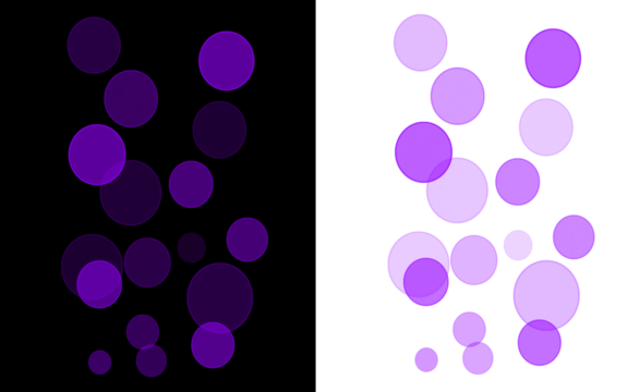 Purple Circles Abstract Art Black and White Panels Expressionism Background Light Effect PNG
