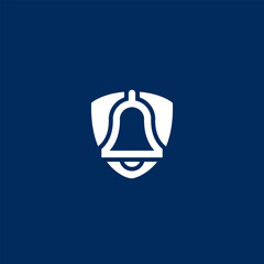 shield bell logo design vector