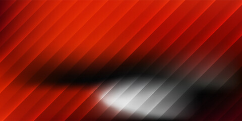 Fototapeta premium Red and Black Gradient Abstract Background with Horizontal Lines and Light Effect. Modern Trendy design in Vector Illustration