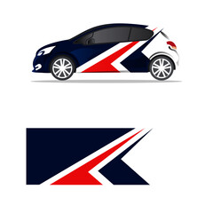 Sport decal sticker wrap with sharp lines for livery design and brand identity