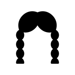 Two Braids Hair Style Illustration for Fashion, Beauty, and Stock Photography