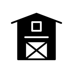 Simple Barn Icon With Door And Window For Farm, Rustic, And Rural Design Projects