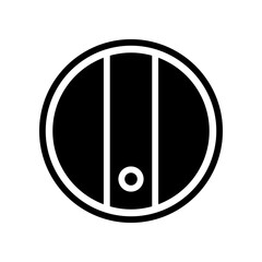 Wooden Barrel Top With Staves and Bung Hole Isolated On White Background