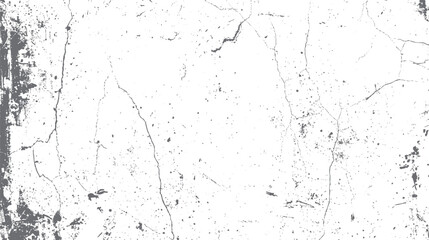 Obraz premium Distressed grunge texture with cracks and speckles on white background broken