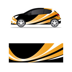 wrapping car decal curved gold vinyl design background