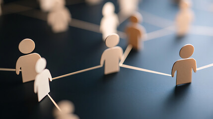 A network of interconnected people. A symbol of social connection, teamwork, and global collaboration. The network is a powerful tool for building relationships and fostering trust.
