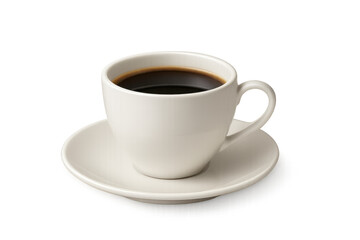 Obraz premium Coffee cup with black espresso on transparent background