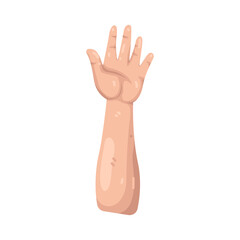 Fototapeta premium Illustration of Hand with Fingers Extended Upward