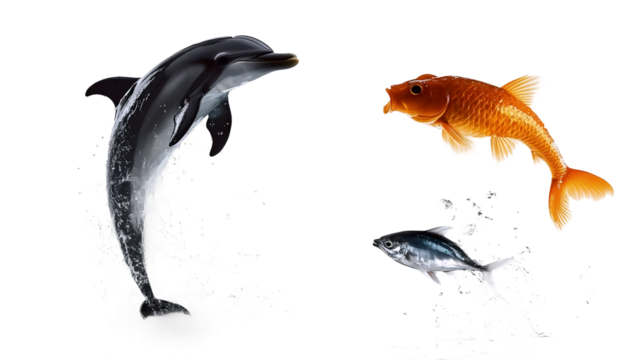 Playful Dolphin Jumping High Out of the Ocean