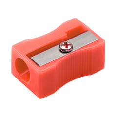 Vibrant coral manual pencil sharpener: an essential stationery tool for students and artists & ensuring a precise tip for all writing and drawing needs