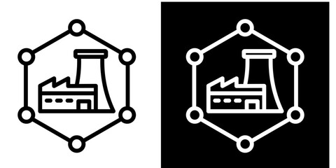 Industrial Connectivity  Icon Set White Style Collection