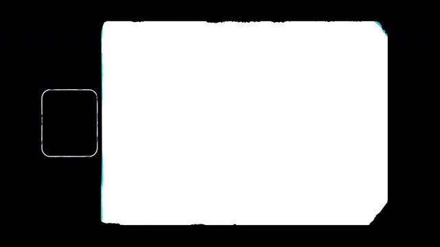 animated Super 8 mm Film grain Dust and Scratches on transparent background  for overlay your video