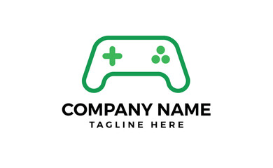 Fototapeta premium A game controller logo with a red border and a white background