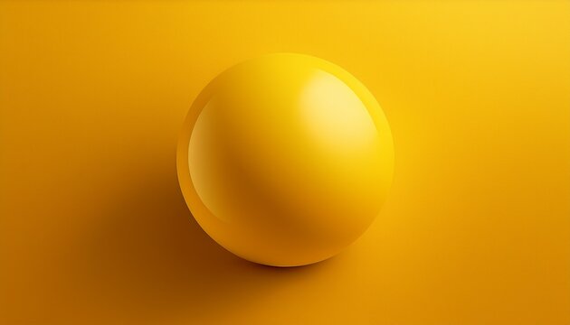 single bright yellow sphere on a uniform yellow background
