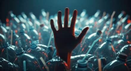 despairing urge to act amid polluted environment and crowded waste crisis creating distress and urgency