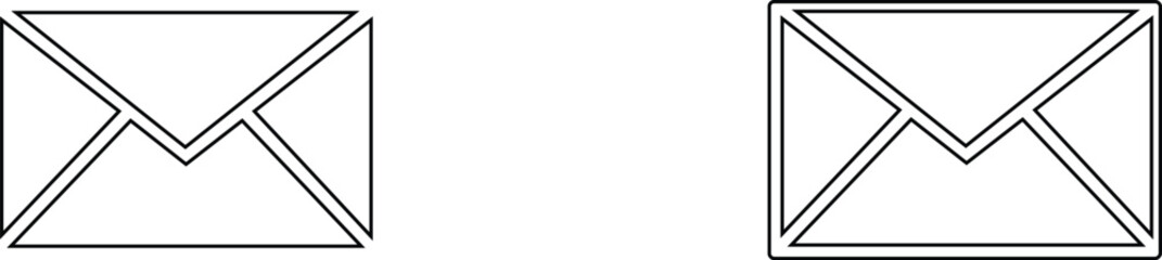 Mail Box icon set. Mail icon sheet multiple style collection isolated vector .Glowing neon color message box animation icon conversation notice receive sign on black background.