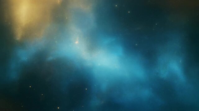 Abstract blue background with soft light gradients and nebula like wisps creating a serene cosmic mood