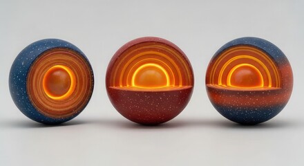 Miniature scene of two people working on a diorama with tiny trees and landscaping.