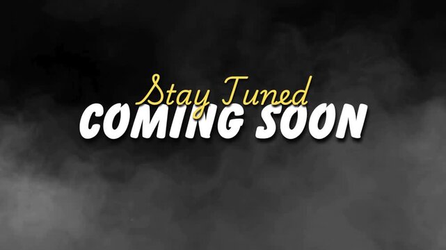 A new exciting reveal is coming soon with a dramatic smoky background that creates anticipation, perfect for product launches or announcements